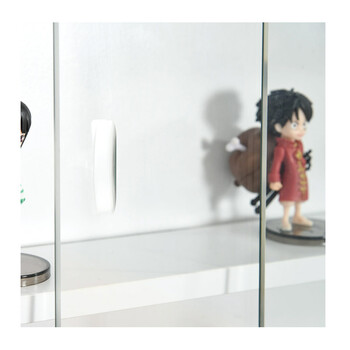 Κρεμαστή Ξύλινη Βιτρίνα με 5 Ρυθμιζόμενα Ράφια 80 x 9.5 x 60 cm Χρώματος Λευκό HOMCOM 833-761WT