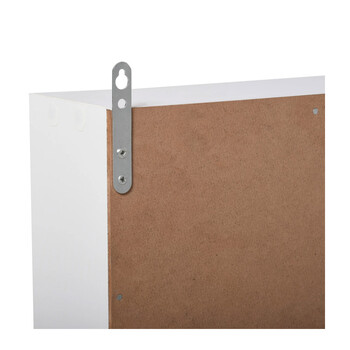 Κρεμαστή Ξύλινη Βιτρίνα με 5 Ρυθμιζόμενα Ράφια 80 x 9.5 x 60 cm Χρώματος Λευκό HOMCOM 833-761WT