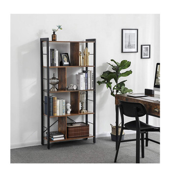 Μεταλλική Βιβλιοθήκη με 4 Ράφια 74 x 30 x 154.5 cm VASAGLE LBC12BX