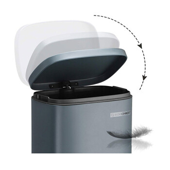 Μεταλλικός Κάδος Απορριμμάτων από Ατσάλι με Σύστημα Soft-Close 30 Lt Songmics LTB03GS