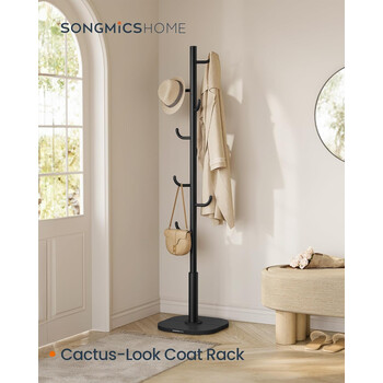 SONGMICS Κάκτος Κρεμάστρα Ρούχων 40x40x175.3cm με Μεγάλη Χωρητικότητα και Σταθερή Βάση RCR039B01