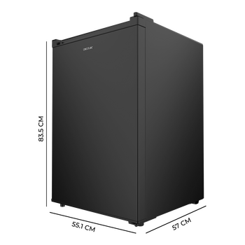 CECOTEC  Μαύρο Μίνι Ψυγείο Bolero CoolMarket TT 133 L, 83,5 εκ. ύψος, 55,1 εκ. πλάτος, 133L, Ενεργειακή Κλάση E, Crisper Box, Εσωτερικός Φωτισμός LED, Λειτουργία Απόψυξης, Μηχανικός Έλεγχος Θερμοκρασίας  CEC-01941