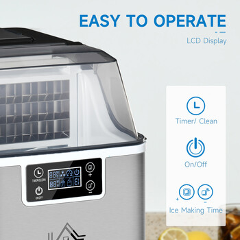 Αυτοκαθαριζόμενη Παγομηχανή 3.2 Lt 20 Kg HOMCOM 800-139