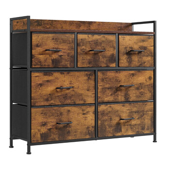 Μεταλλική Συρταριέρα με 7 Υφασμάτινα Συρτάρια 98 x 28.5 x 85 cm Songmics LTS137B01