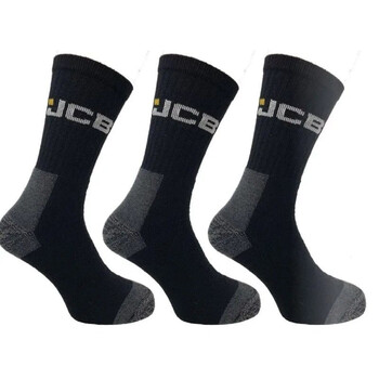 JCB JCB000044Y Work Μαύρο-Γκρί Κάλτσες Εργασίας Ανδρικές 3 Ζεύγη 39-46