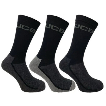 JCB JCB000133 Everyday Μαύρο-Γκρί Κάλτσες Εργασίας Ανδρικές 3 Ζεύγη 39-46