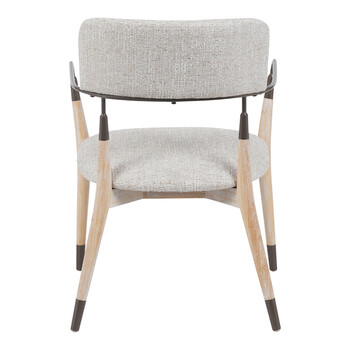 Πολυθρόνα Sentana pakoworld μέταλλο-ξύλο και ύφασμα σε μπεζ-καφέ απόχρωση 56.5x56x79εκ