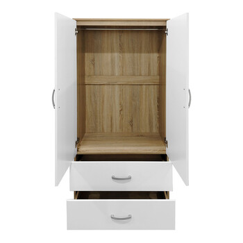 Ντουλάπα πεντάφυλλη Lego pakoworld sonoma-λευκό 170x42x180εκ