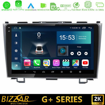 Bizzar g+ Series Honda crv 8core Android12 6+128gb Navigation Multimedia Tablet 9 u-g-Hd0110