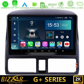 Bizzar g+ Series Honda crv 2002-2006 8core Android12 6+128gb Navigation Multimedia Tablet 9 u-g-Hd0873