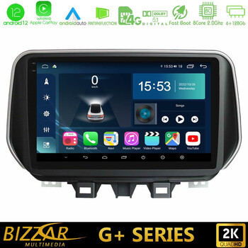 Bizzar g+ Series Hyundai Ix35 8core Android12 6+128gb Navigation Multimedia Tablet 10 u-g-Hy0609