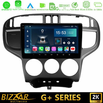 Bizzar g+ Series Hyundai Matrix 2001-2010 8core Android12 6+128gb Navigation Multimedia Tablet 9 u-g-Hy1024