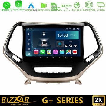 Bizzar g+ Series Jeep Cherokee 2014-2019 8core Android12 6+128gb Navigation Multimedia Tablet 9 u-g-Jp0077