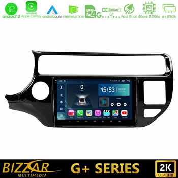 Bizzar g+ Series kia rio 2015-2017 8core Android12 6+128gb Navigation Multimedia Tablet 9 u-g-Ki0553