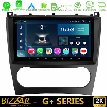 Bizzar g+ Series Mercedes W203 Facelift 8core Android12 6+128gb Navigation Multimedia Tablet 9 u-g-Mb0926