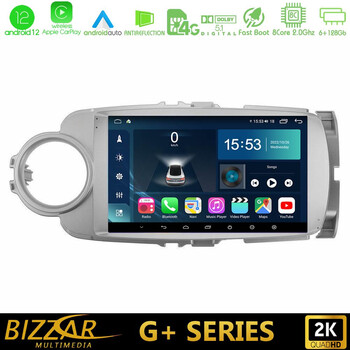 Bizzar g+ Series Toyota Yaris 8core Android12 6+128gb Navigation Multimedia Tablet 9 u-g-Ty1777