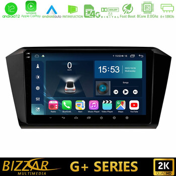 Bizzar g+ Series vw Passat 8core Android12 6+128gb Navigation Multimedia Tablet 10 u-g-Vw0055