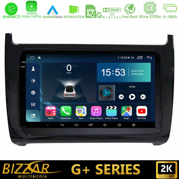 Bizzar g+ Series vw Polo 8core Android12 6+128gb Navigation Multimedia Tablet 9 u-g-Vw6901bl