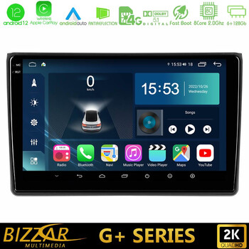 Bizzar g+ Series Audi a4 b7 8core Android12 6+128gb Navigation Multimedia Tablet 9 u-g-Au0827