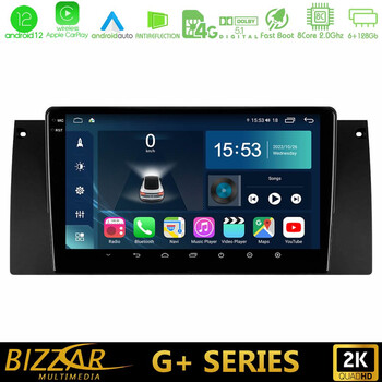 Bizzar g+ Series bmw 5 Series (E39) / x5 (E53) 8core Android12 6+128gb Navigation Multimedia Tablet 9 u-g-Bm0604