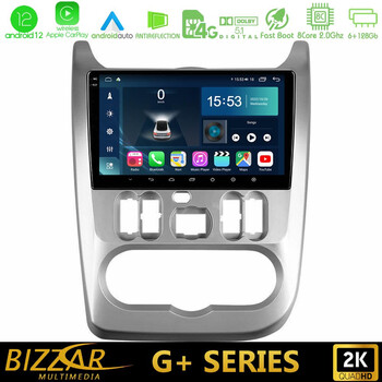 Bizzar g+ Series Dacia Duster/sandero/logan 8core Android12 6+128gb Navigation Multimedia Tablet 9 u-g-Dc0766