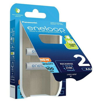 PAN-BK-4MCDE/2 . Panasonic Eneloop Επαναφορτιζόμενες Μπαταρίες AAA Ni-MH 800mAh 1.2V (2 τμχ)