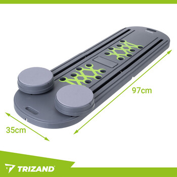 Trizand Πολυλειτουργική Σανίδα Γυμναστικής Pilates Board 97x35 εκ. με Λαβές 27190