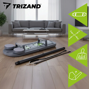 Trizand Πολυλειτουργική Σανίδα Γυμναστικής Pilates Board 97x35 εκ. με Λαβές 27190