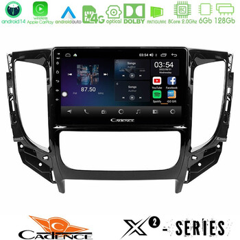 Cadence x2 Series 8core Android14 6+128gb  Mitsubishi L200 2016-> Amp; Fiat Fullback (Auto A/c) Navigation Multimedia Tablet 9" u-x2-Mt0719