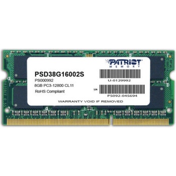 Patriot 8GB PC3-12800 Memory Module 1 x 8 GB DDR3 1600 MHz (PSD38G16002S) (PATRPSD38G16002S)