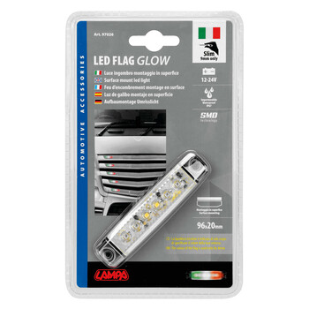 L9702.6 ΦΩΣ ΟΓΚΟΥ 6LED ΣΗΜΑΙΑ ΙΤΑΛΙΑΣ (ΠΡΑΣΙΝΟ/ΛΕΥΚΟ/ΚΟΚΚΙΝΟ) SMD 12/24V 96mm  LAMPA - 1 ΤΕΜ.