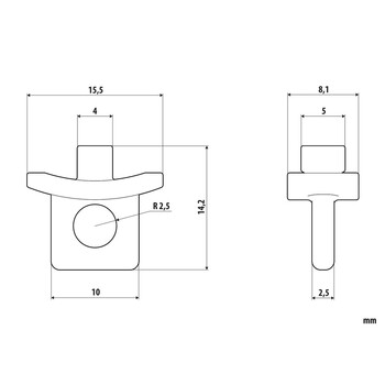 L9711.6 ΓΑΝΤΖΑΚΙΑ ΚΟΥΡΤΙΝΑΣ ΦΟΡΤΗΓΟΥ F-1 4mm U-TYPE  LAMPA - 10 ΤΕΜ.