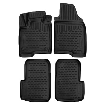 EXP.ELEMENT3D00463210K/NV FIAT PANDA 5D 2011+  ΜΑΡΚΕ ΠΑΤΑΚΙΑ ΣΕ ΣΚΑΦΗ TPE ΛΑΣΤΙΧΟ ΣΕ ΜΑΥΡΟ ΧΡΩΜΑ NOVLINE - 4 ΤΕΜ.​