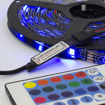 WHITE SHARK RGB LED STRIP + IR REMOTE HELIOS 3M