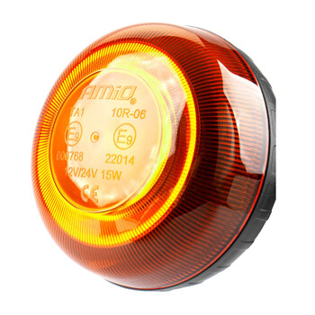 02923/AM ΦΑΡΟΣ LED MINI 12/24V 18SMD ΒΙΔΩΤΟΣ ΠΟΡΤΟΚΑΛΙ 91x86mm ΑMiO - 1 TEM.