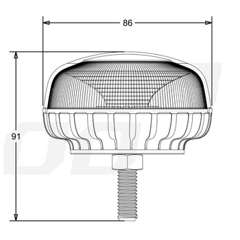 02923/AM ΦΑΡΟΣ LED MINI 12/24V 18SMD ΒΙΔΩΤΟΣ ΠΟΡΤΟΚΑΛΙ 91x86mm ΑMiO - 1 TEM.
