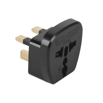 DM-0565A . Αντάπτορας UK σε Universal Μαύρος