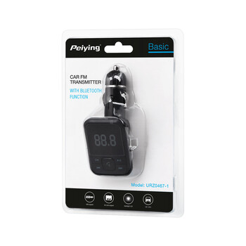 URZ0467-1 . Πομπός FM αυτοκινήτου με λειτουργία bluetooth και θύρα USB Peiying