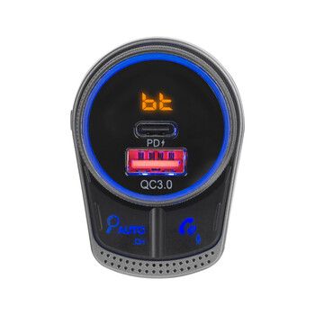 URZ0486 . Πομπός FM αυτοκινήτου με USB C και USB A Peiying