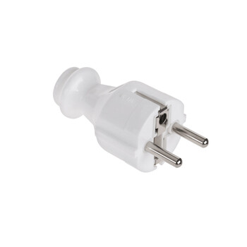 DM-3008-L . Σουκο φις με γείωση WT-30 λευκό