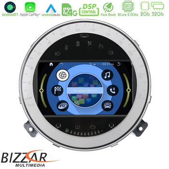 Bizzar oem Mini Cooper/one 8core Android12 2+32gb Navigation Multimedia System u-ql-Mn01