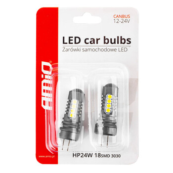 02803/AM ΛΑΜΠΑΚΙΑ HP24W 12/24V 18xSMD 3030 LED ΛΕΥΚΑ CAN-BUS ΑMiO - 2 TEM.