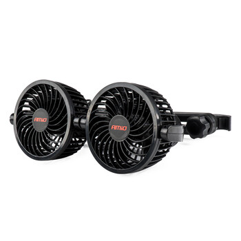 03009/AM ΑΝΕΜΙΣΤΗΡΑΣ ΔΙΠΛΟΣ 12V 2χ4''(10,8cm) ΜΕ ΦΙΣ ΑΝΑΠΤΗΡΑ/2 USB 5V & ΣΤΗΡΙΞΗ ΣΤΟ ΠΡΟΣΚΕΦΑΛΟ ΑMiO - 1 TEM.
