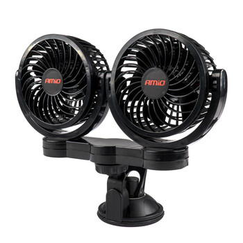03010/AM ΑΝΕΜΙΣΤΗΡΑΣ ΔΙΠΛΟΣ 12V 2χ4''(10,8cm) ΜΕ ΦΙΣ ΑΝΑΠΤΗΡΑ/2 ΤΑΧΥΤΗΤΩΝ/ ΜΕ ΒΕΝΤΟΥΖΑ PRO SERIES ΑMiO - 1 TEM.