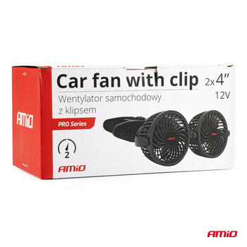 03012/AM ΑΝΕΜΙΣΤΗΡΑΣ ΔΙΠΛΟΣ 12V 2χ4''(10,8cm) ΜΕ ΦΙΣ ΑΝΑΠΤΗΡΑ/2 ΤΑΧΥΤΗΤΩΝ/ ΜΕ ΜΑΝΤΑΛΑΚΙ PRO SERIES ΑMiO - 1 TEM.