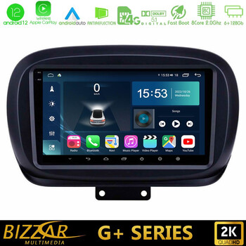 Bizzar g+ Series Fiat 500x 8core Android12 6+128gb Navigation Multimedia Tablet 9 u-g-Ft230