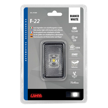 L4156.0 ΦΩΣ ΟΓΚΟΥ 12/24V  1LED ΜΕ ΒΑΣΗ ΚΑΙ ΑΝΑΚΛΑΣΤΗΡΑ ΛΕΥΚΟ  LAMPA - 1 TEM.