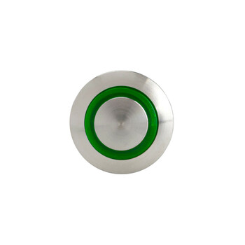 L4557.5 ΔΙΑΚΟΠΤΗΣ ΜΠΟΥΤΟΝ (BUTTON) 12/24V 5Amax 5PIN IP65 ON/OFF ME LED ΠΡΑΣΙΝΟ ΑΝΟΞΕΙΔΩΤΟ ΑΤΣΑΛΙ LAMPA - 1 TEM.