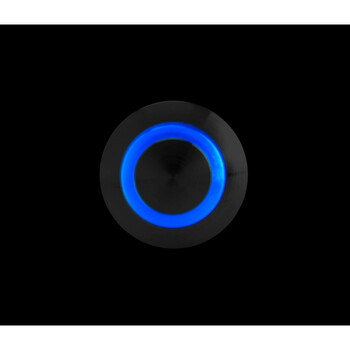 L4557.6 ΔΙΑΚΟΠΤΗΣ ΜΠΟΥΤΟΝ (BUTTON) 12/24V 5Amax 5PIN IP65 ON/OFF ME LED ΜΠΛΕ ΑΝΟΞΕΙΔΩΤΟ ΑΤΣΑΛΙ LAMPA - 1 TEM.