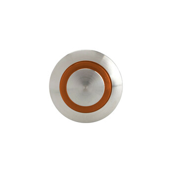 L4557.7 ΔΙΑΚΟΠΤΗΣ ΜΠΟΥΤΟΝ (BUTTON) 12/24V 5Amax 5PIN IP65 ON/OFF ME LED ΠΟΡΤΟΚΑΛΙ ΑΝΟΞΕΙΔΩΤΟ ΑΤΣΑΛΙ LAMPA - 1 TEM.